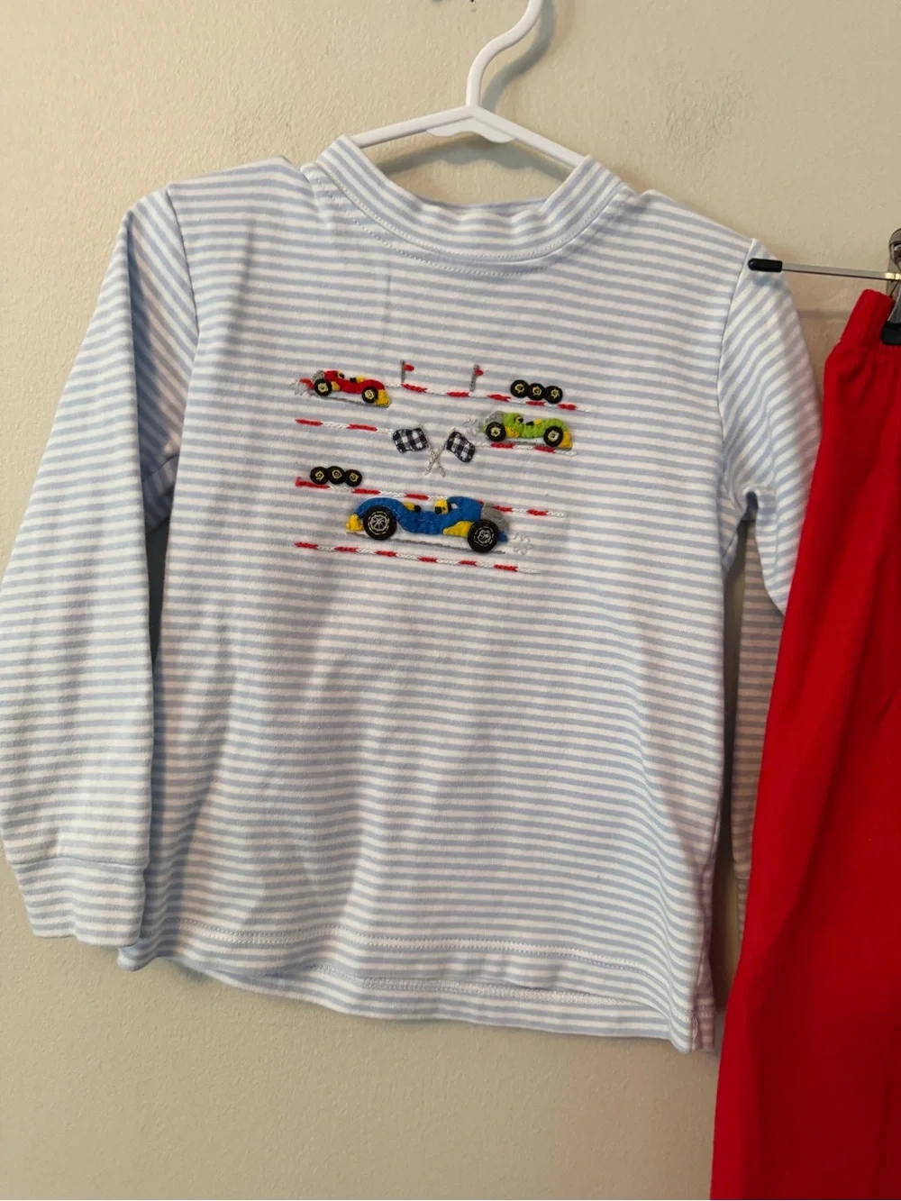 Squiggles by Charlie Race Top with Red Pants